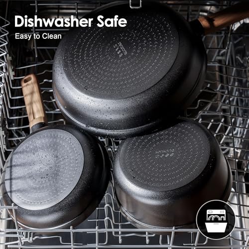 Nonstick Pots and Pans Set (Matte Black / 17pcs)