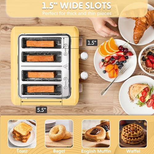 DT640 4 Slice Toaster (4-Slice / Yellow)