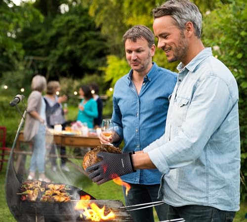 Silicone Smoker BBQ Gloves (Classic Gray / One Size Fits Most)