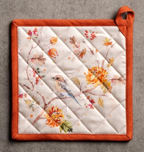 Pot Holders 100% Cotton Potholders (062 - Kelim - Prairie / 8" x 8" (Pot Holder Pack of 2))