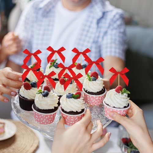 Red Cupcake Toppers (Red)