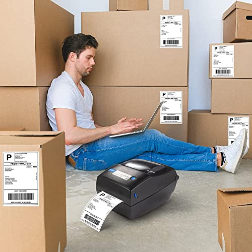Fanfold 4 x 6 Direct Thermal Shipping Labels with Perforations (40 Stacks=40000 Labels / White)