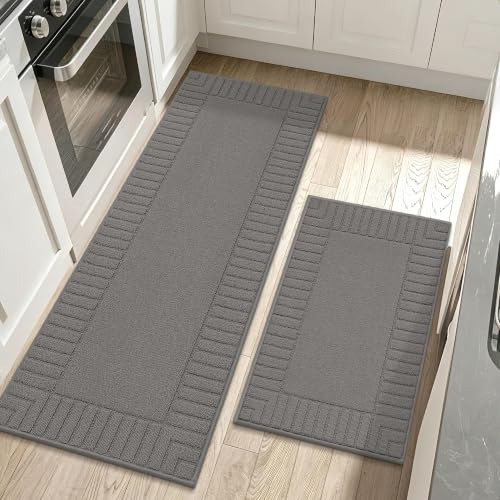 Kitchen Rugs Non Slip Washable 2PCS