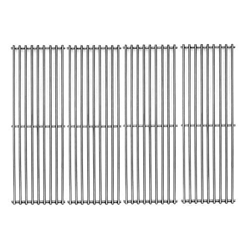 S6505A (4-Pack) 19 3/4" Stainless Steel Cooking Grid Grates Replacement for Chargriller 2121, 2123, 2222, 2828, 3001, 3030, 3725, 4000, 5050, 5252 Set of 4 (4 Stainless Steel)