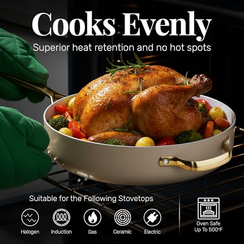 4Qt Saute Pan with Lid (Cream White / 4 Qt)