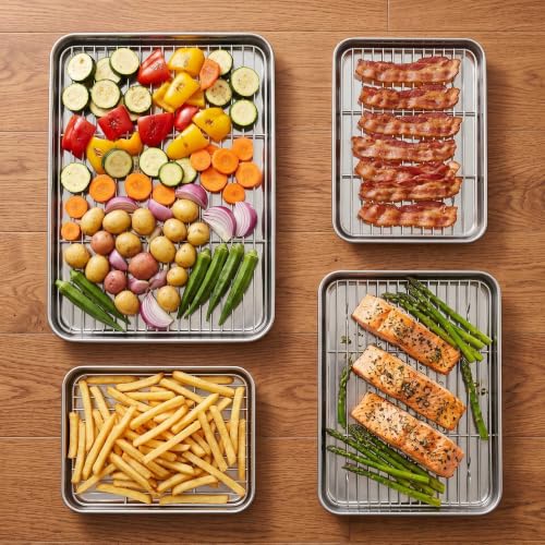 Baking Sheet with Wire Rack Set (16+12+10+9)