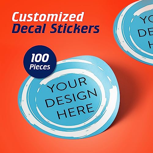 Custom Vinyl Stickers Your Image (100 Count)