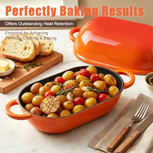 2.5 QT Enameled Cast Iron Sourdough Bread Oven (Orange / 2.5 QT)
