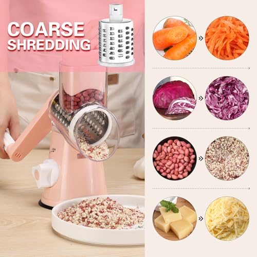 Rotary Cheese Grater Hand Crank Cheese Shredder for Fresh Cheese