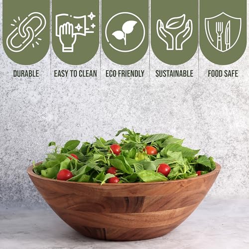 Wooden Salad Bowl Set