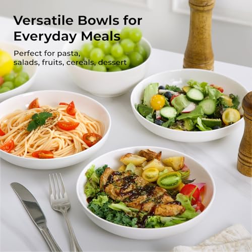 7.8'' Pasta Bowls for Small Portions (Soft White / 22 oz)