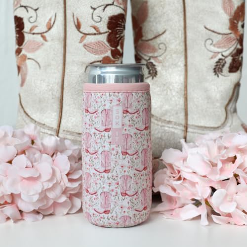CanSok Sleeve for Beer & Soda Insulated Neoprene Cover (Wildflower Rodeo / 12oz Slim Can Sleeve)
