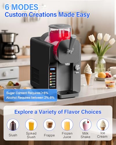 Slush Machine & Ice Cream Maker Machine 2 (75OZ 2-IN-1 - Grey)