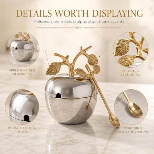 Silver Honey Jar Dish