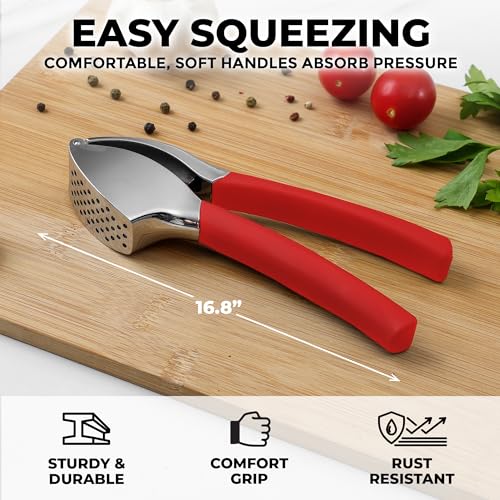 Metal Comfort Grip Garlic Press