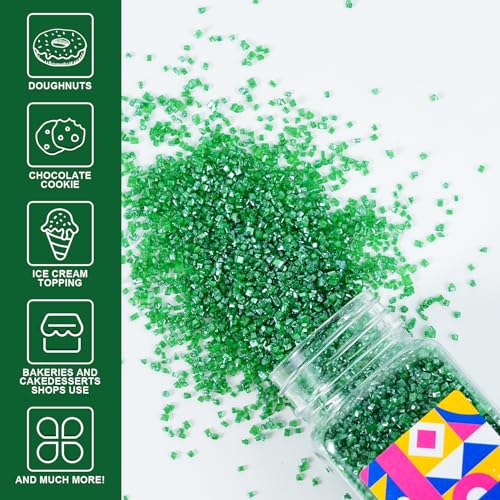 Green Sanding Sugar Sprinkles (Christmas Green)