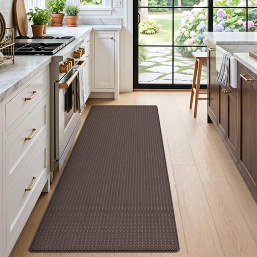 Kitchen Floor Mats Cushioned Anti Fatigue (2-brown / 86"l X 23"w X 0.4"th)