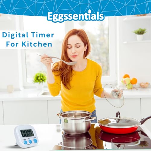 Pack of 4 Kitchen Timer with Big Digital Numbers and Loud Alarm