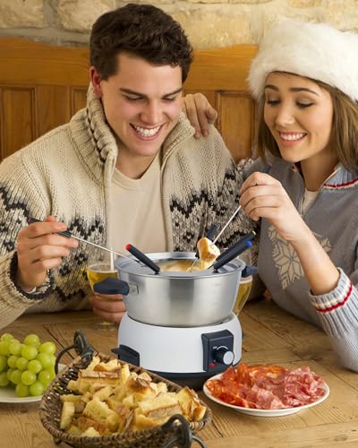 Electric Fondue Pot Set for Cheese & Chocolate