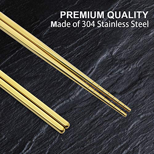 Stainless Steel Chopsticks (Gold)