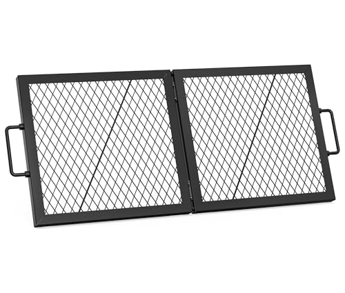 Foldable Rectangular Heavy‑Duty Steel Fire Pit Cooking Grate (40 inch)
