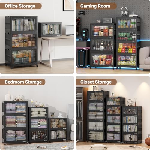400Qt Stackable Storage Bins with Lid (5 Count)