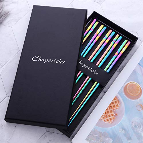 Rainbow Stainless Steel Chopsticks (Rainbow)