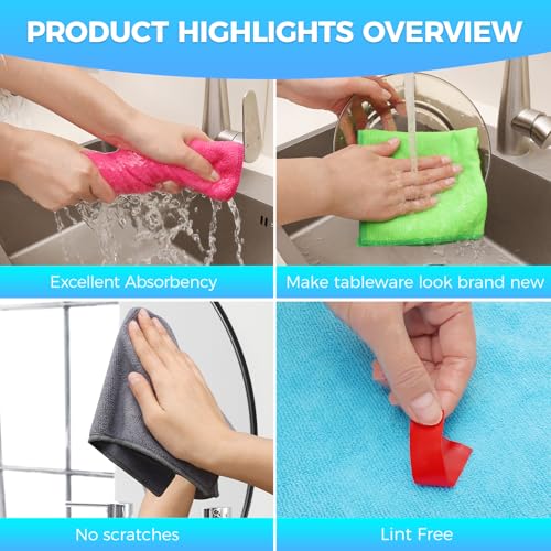 15Pcs Microfiber Cleaning Cloths (Assorted / 11.5x11.5inch-15Pack)