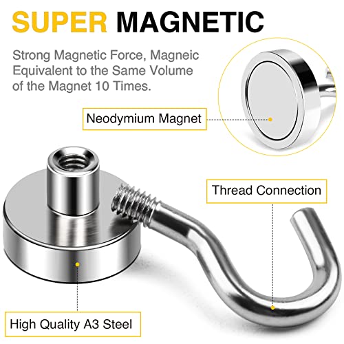 Magnetic Hooks (Silver / 0.63in)