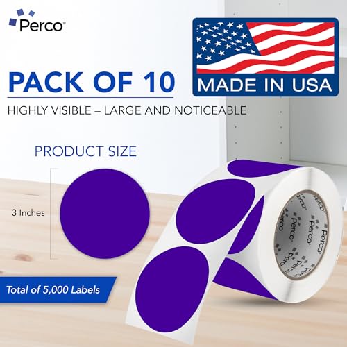 Purple Perforated Round Circle Dot Sticker 3 (Purple / 3 Inch)