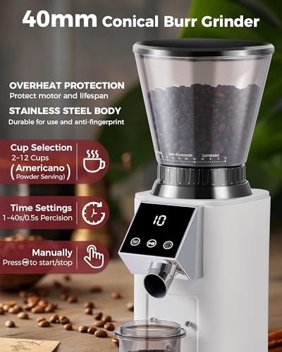 G1 Conical Burr Coffee Grinder (Ivory)