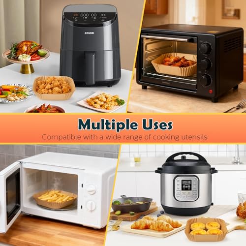 120PCS 5.5in Small Air Fryer Liners for 1 to 3 QT Airfryer (5.5inch (1 to 3 QT)-120pcs-square)