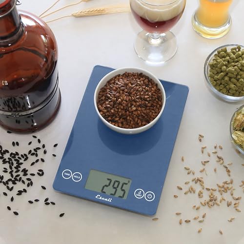 Arti Glass Food Scale Digital Countertop Kitchen (Blue Mirage / 9" x 6.5" x .75")