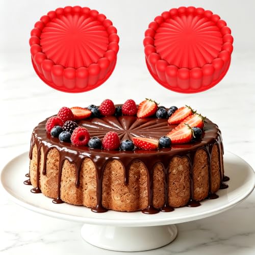Silicone Springform Pan Protector for 7.5inch Pans (8 inch +2 packs)