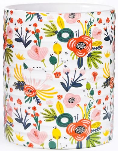Kitchen Utensil Holder (Mint Floral)