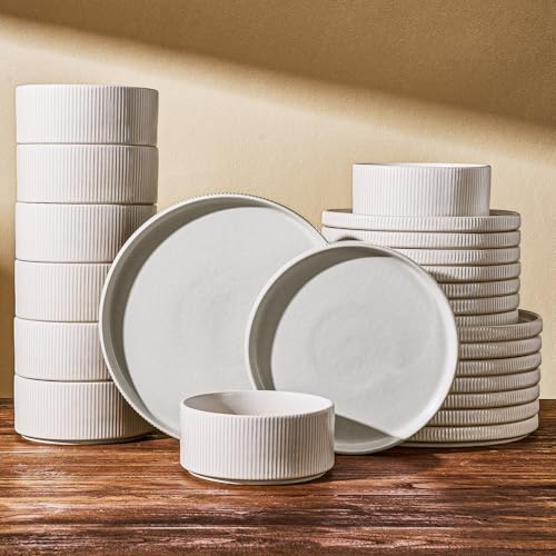 Stoneware Dinnerware Sets (Matte White)