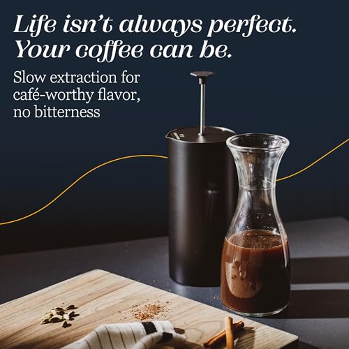 P6 32 Ounces French Press Coffee Maker (32 oz / Matte Black)