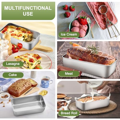 Loaf Pan 9 x 5 Inch Stainless Steel Bread Pan (3 Count)