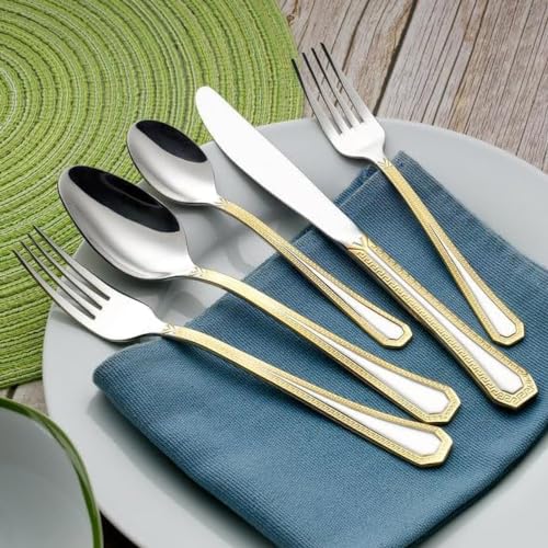 40 Pieces Vintage Gold Dinnerware and 18 (40 Piece Service for 4)