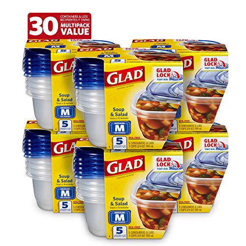 GladWare Medium Rectangle Food Storage Containers (Rectangle / 24 oz - 30 Count)