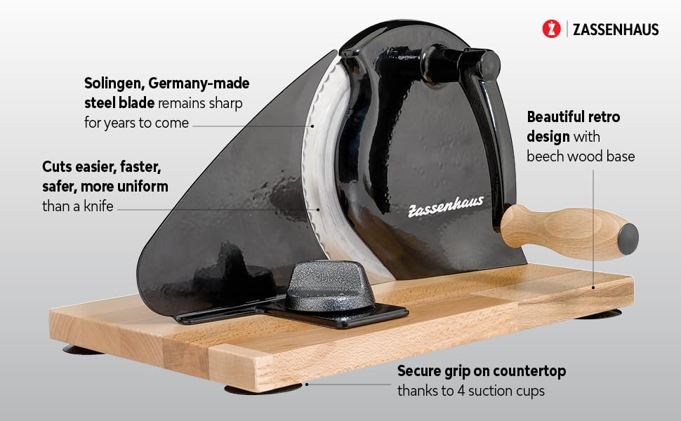Original Classic Adjustable Bread Slicer for Uniform Slices (11.75" x 8" x 4.7" / Cream)