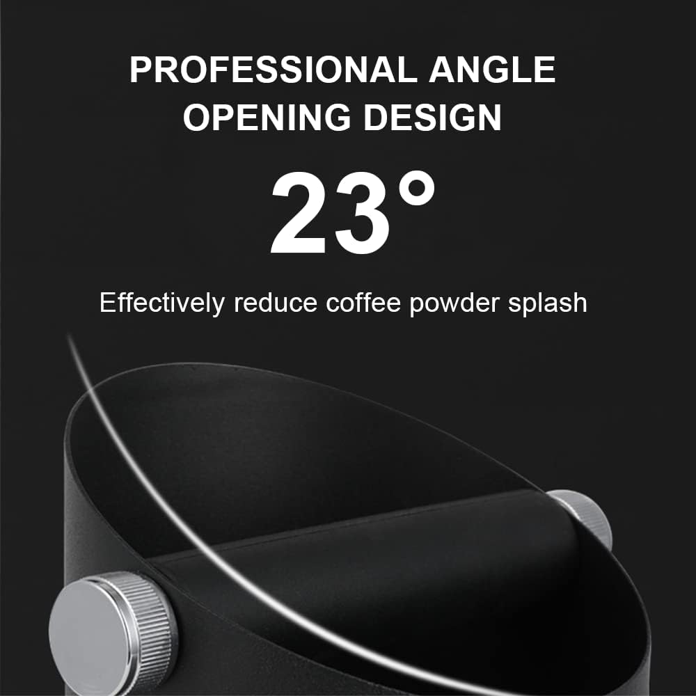 Espresso Knock Box, Large Capacity & Non-Slip Base Coffee Knock Box, Barista Tools, Espresso Machine Accessories (Black)