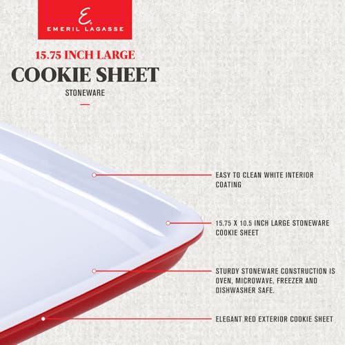 Lagasse 15.75 IN Large Baking Sheet (Red)