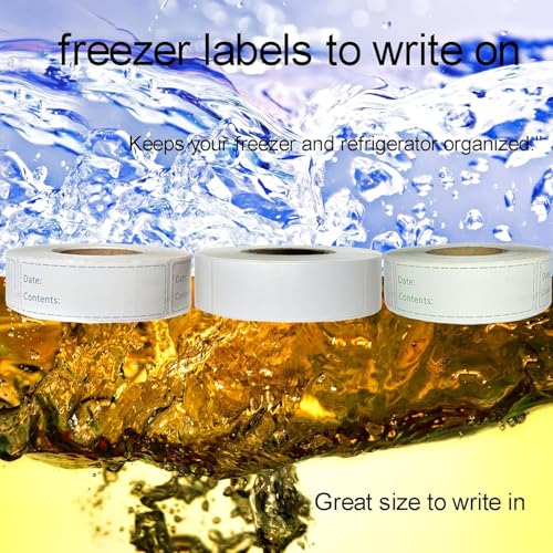 Freezer Labels 4 Rolls 2000pcs (4 Rolls 2000pcs / Black- 4 Rolls 2000pcs)