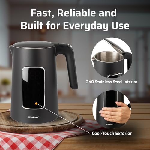 LCD Electric Kettle 1100W (EK Black LCD)