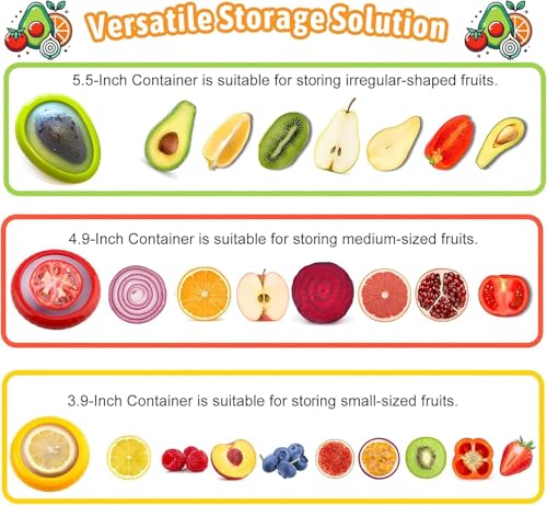 Avocado Saver and Onion Storage (Brown, Green,Yellow, Cyan)