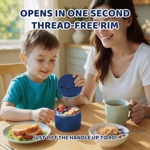 14.5oz Soup Thermo for Hot Food Kids Vacuum Insulated Food Jar Twist (Blue)