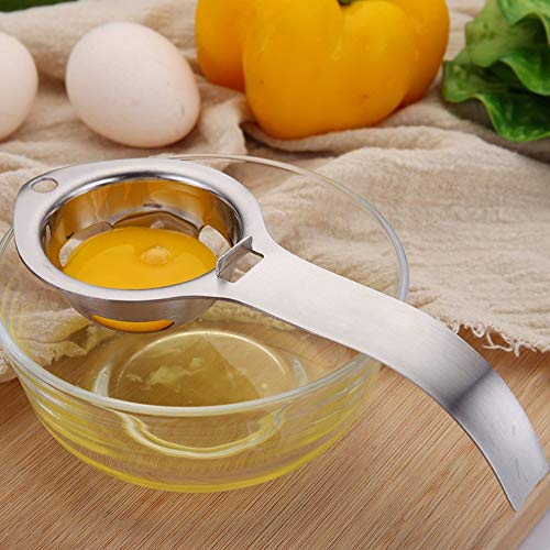 Egg Separator Egg Yolk White Separator Stainless Steel Egg White Yolk Sifting Filter Egg Divider Kitchen Tool for Baking