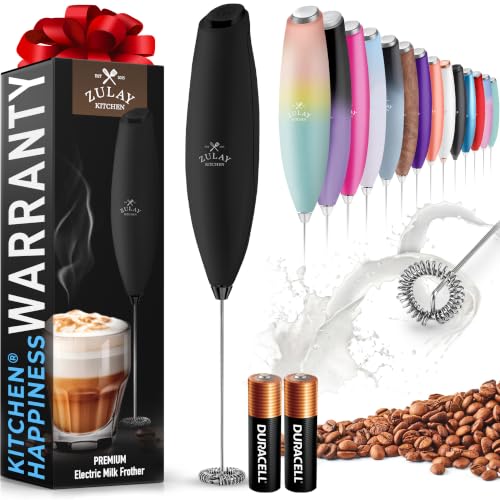 Zulay Powerful Milk Frother for Coffee with Upgraded Titanium Motor (Graphite Black / OG Frother)