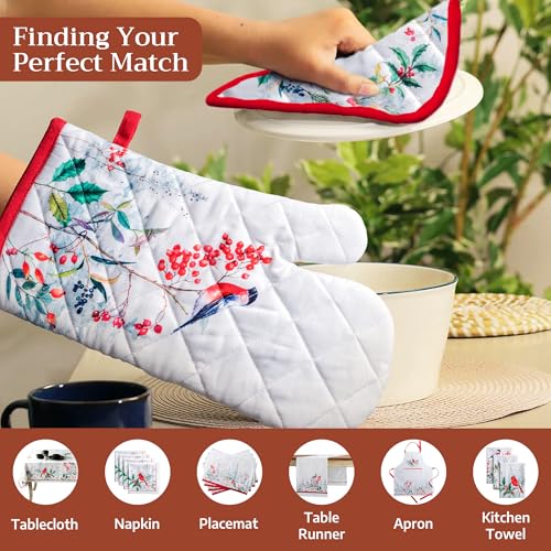 Pot Holders 100% Cotton Potholders (110 - Morzine / 8" x 8" (Pot Holder Pack of 2))